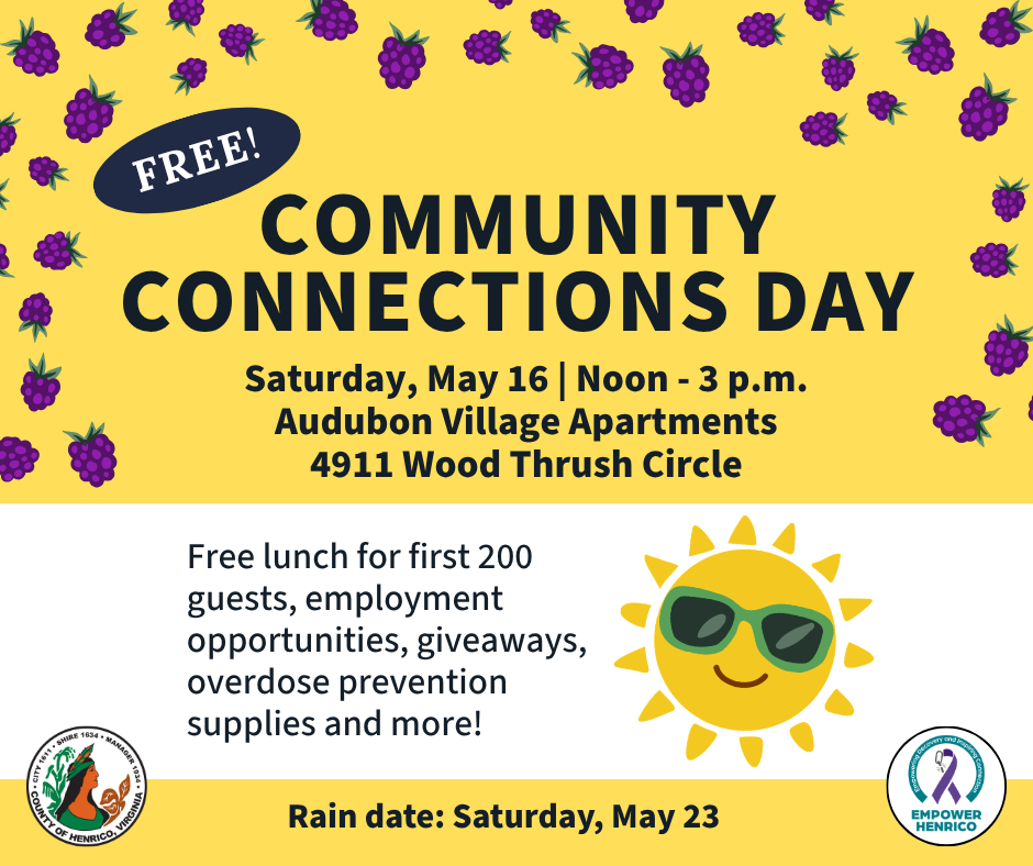 Community Connections Day is a free event on Saturday, May 16 from noon to 3 p.m. at the Audubon Village Apartments, 4911 Wood Thrush Circle